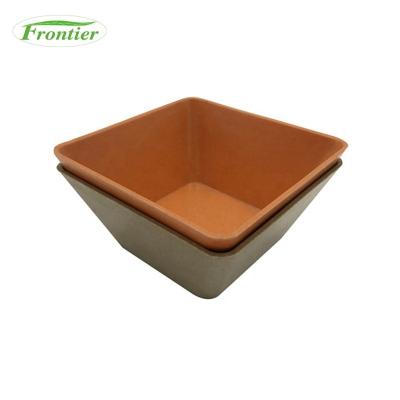 China Modern Biodegradable Shatterproof Personalized Bamboo Fiber Flower Pots for sale