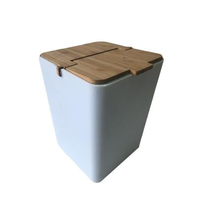 China Viable Recycle Hotel Waste Bamboo Fiber Trash Can Without Lid for sale