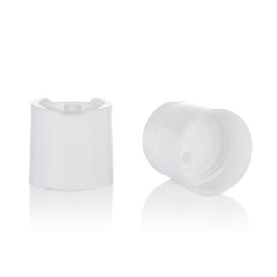 China Non Spill White Color Disc Top Cap 28mm Plastic Water Bottle Caps for sale