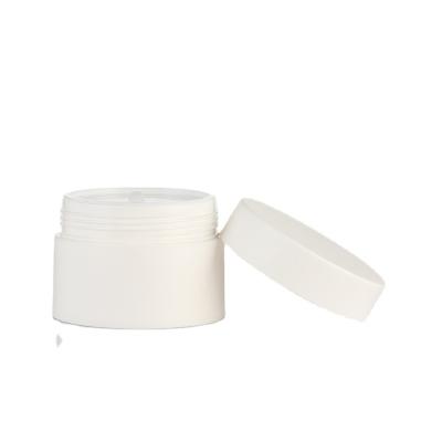 China Non Spill White Plastic Round Cream Jars Cosmetic Jars For Body Cream for sale