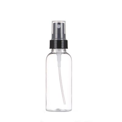 China Non Spill PET Empty Black Plastic Spray Bottle For Cosmetic Packaging for sale