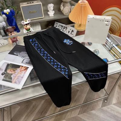 China Anti-wrinkle casual pants men's 2022 winter taped black sports pants embroidered fashionable C.S.I. slim ANKLE PANTS soft Korean version for sale