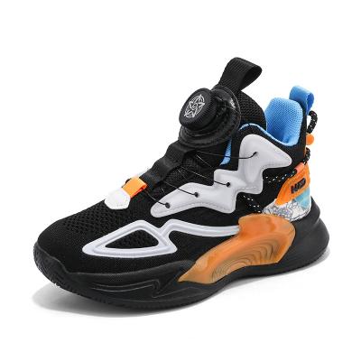 China Other running button rotation children's sports soft soled shoes medium and large children's outdoor shock-absorbing basketball shoes for sale