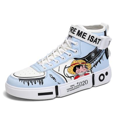 China Other high top young men and women's same hip-hop shoes, parent-child fashion shoes, cartoon graffiti fashion shoes for sale