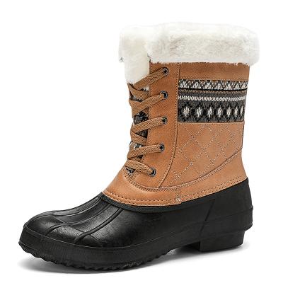 China Deodorization 2022 new foreign women's plush cotton shoes tube cashmere medium snow boots European and American style children's boots for sale