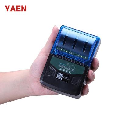 China Handheld 58mm Mobile Tooth Printer Receipt Bar Code Thermal Blue Label Printer Black and White for Shipping for sale