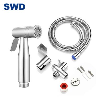 China Bathroom Accessories Easy Installation Health Faucet Stainless Steel Shattaf Brass Hand Bidet Sprayer for sale