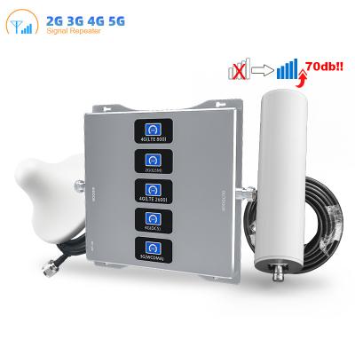 China Mobile Signal Repeater 5 Band Signal Booster 2g 3g 4g 5g Lte Mobilesignalbooster For Mobile Phone Signal Repeater Cellular Booster Amplifier for sale