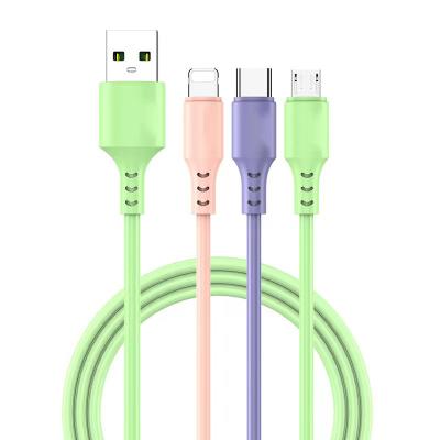 China Video Game Player Promotional Mobile Phone Magnetic Usb 3 In 1 Data Cable Wire Roll 4 Core Guangzhou Shenzhen 5A Quick Charge 3 In 1 Data Line for sale