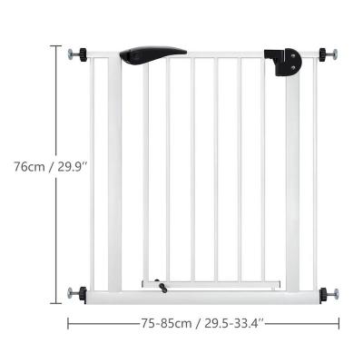 China Eco-freindly metal gate single narrow pressure fit baby/pet safety gate extra height safety slide for sale