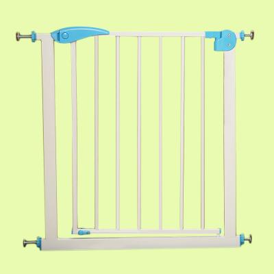 China Eco-freindly Baby Child Fence Doggie Safety Gate Free Standing Easy Walk Through Door Baby Kit Retractable Gate For Kids for sale