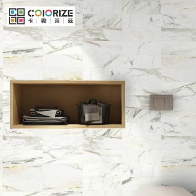 China Modern Colorize Calacatta Gold Marble 100x305mm With Less Veins Cheap Price Italian Marble Gold Slab Floor Wall Tile for sale