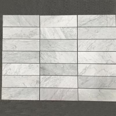 China Colorize Modern Italian Marble 100x305 Floor Wall Tiles Carrara Factory Price Manufacturer Supplier Carrara 10mm White White Slab for sale