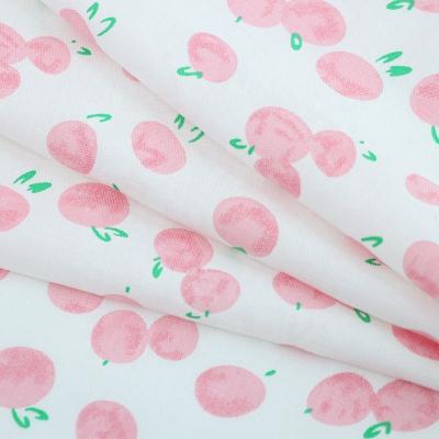 China spring summer anti pill baby shirts and kids blouse all cotton twill peach print fabric for sale