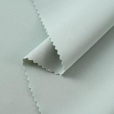 China Anti Pill 100% Polyester Twill Plain Dyed Woven 4 Sided Stretch Fabric For Spring, Fall, Summer Dress, Skirt, Pants, Windcoat for sale