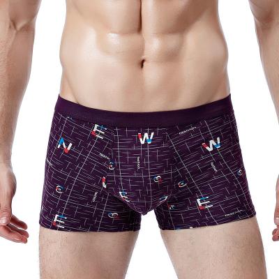 China Spandex/modal/cotton printed 3D printed pure cotton men's briefs pure cotton boxer briefs traceless pure cotton men's boxer briefs manufacturers wholesale for sale