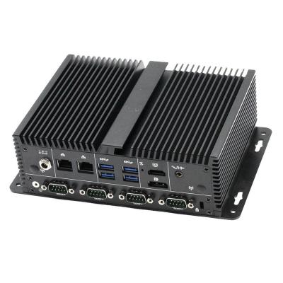 China NEW 2022 Mini PC Industrial Fanless Mini Computer Desktop PC J1800 i3 i5 i7 With Dual Dual LAN RS232 Industrial Computer for sale