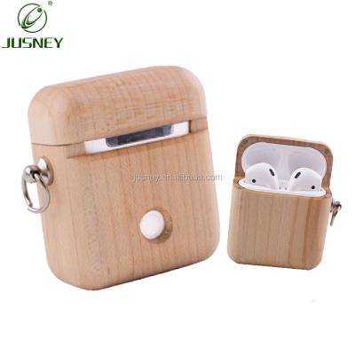 China 2019 Wooden/Bamboo Case Protective Cover For Air Pods Charging Earphone Wireless Skin Wooden Case Case For Airpod 1/2 for sale