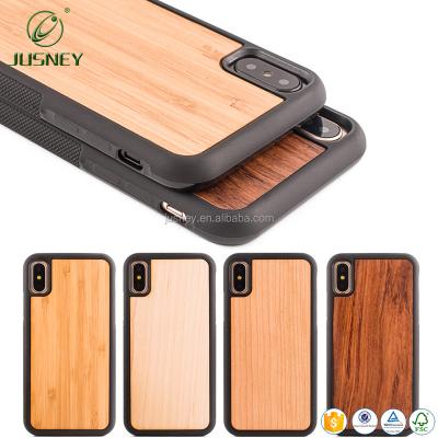 China Custom design factory wholesale eco-friend bamboo empty wooden phone case for iPhone X for sale