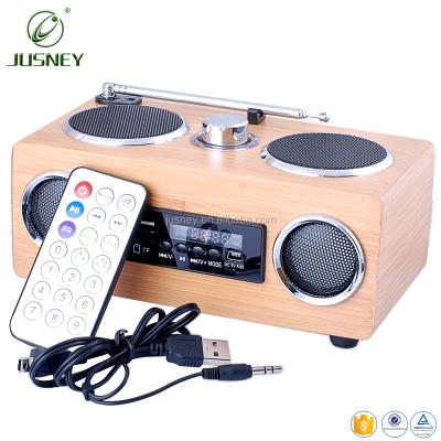 China Wholesale Handmade Mini OEM Fashion Wooden Video Speaker Design Custom Radio Far Distance Speaker Bound Bamboo for sale