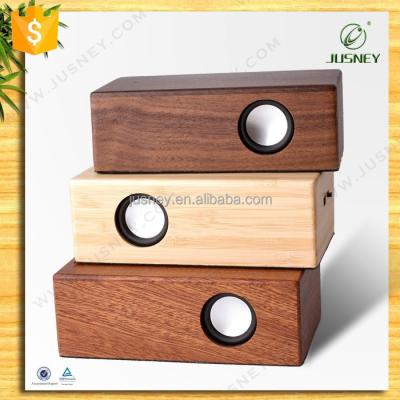 China New Eco-Friendly Products Handmade Mini Outdoor Sound System Wireless Induction Wooden and Bamboo Speaker for sale