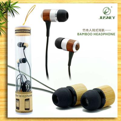 China Music Streaming New Style Fashion High Quality Wooden Custom Made Cell Phone Accessories Bass Earphone for sale