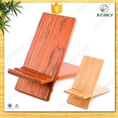 China Portable separable retro bamboo for iphone stand, wooden mobile stand, cell phone stand for sale