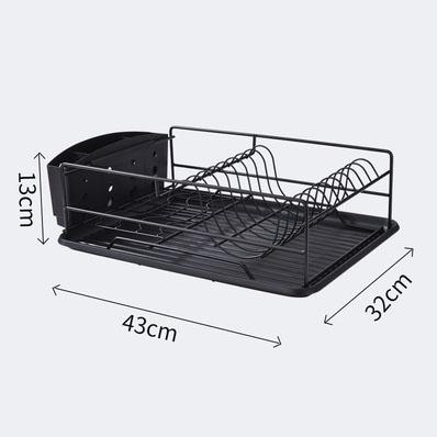 China 2022 Fashionable Hot Soft Home Collection Dish Drainer Drain Board And Utensil Holder Dish Drying Rack Simple Easy To Use for sale