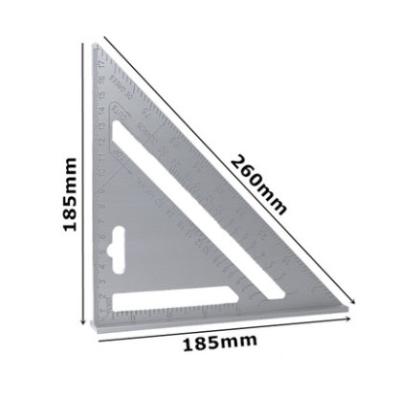 China Industrial Professional Aluminum Alloy Drafting Tool Triangle Angle Ruler for sale