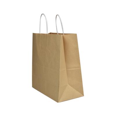 China Recyclable Custom Printed Your Own Logo Cardboard Kraft Paper Shopping Bag for sale