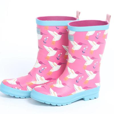 China Cushioning Waterproof Children's Rubber Boots 3D Cartoon Rain boots for kids for sale