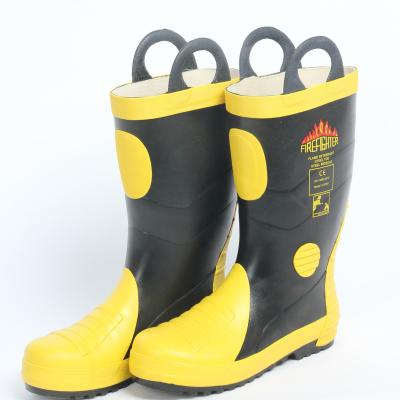 China Steel Toe Cap CE Approved Fireman Fire Rubber Boots2023 for sale