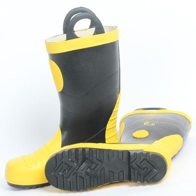 China Steel Toe Cap Made In China Breathable Boots Emergency Safety Gumboot Fire Fighters Boot Fire for sale