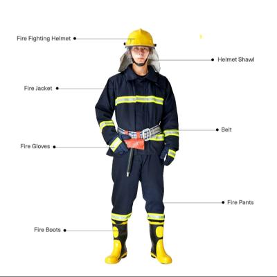 China Fire rescue Firefighter Wear Fireproof Fire Resistant Fireman Suit for sale