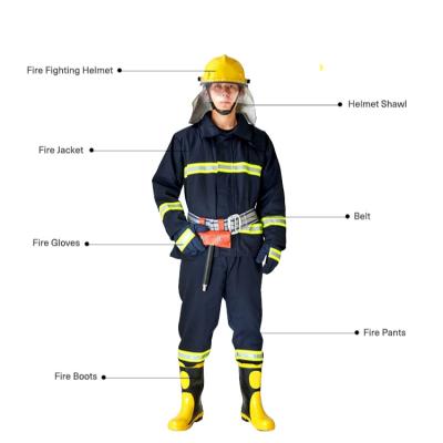 China Fire rescue View larger image  Share Ce Certificate Approved Nomex Fire Fighting Suit fire Fighter Flame Resistant clothing for sale