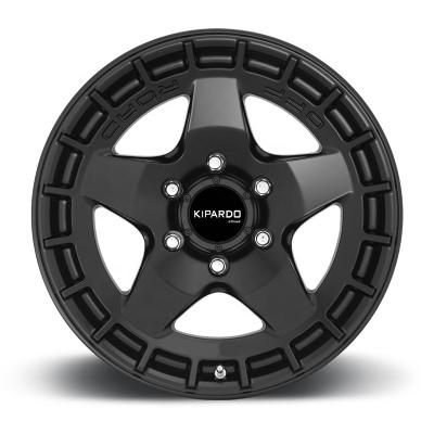 China Kipardo Aluminum 17 Inch Matt Black 17x9 6 Hole 6x139.7 4x4 SUV Offroad Alloy Wheel Rim for sale