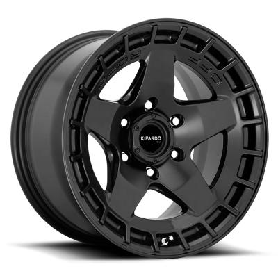 China Kipardo Aluminum 18 Inch Matt Black 18x9 6 Hole 6x139.7 4x4 SUV Offroad Alloy Wheel Rim for sale