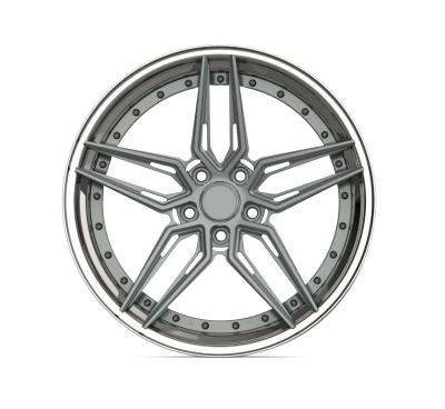 China Private Space Wheel Pentagon Five-spoke ALLOY Custom Hollow Forged Sport Aluminum Rims for sale