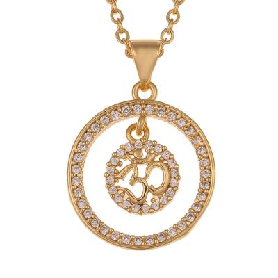 China INS CZ Multi Shaped Pendant O Necklace FASHIONABLE Hot Micro Chain Pendant AD-A016 For Women Girls for sale