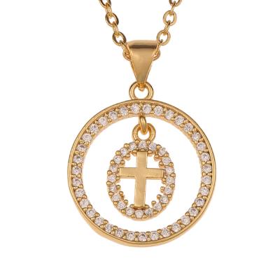 China AD-A027 FASHIONABLE Hot Simple Cute Amazon CZ Shape Plating Necklace Gold Pendant Necklace For Women Teen Girls for sale