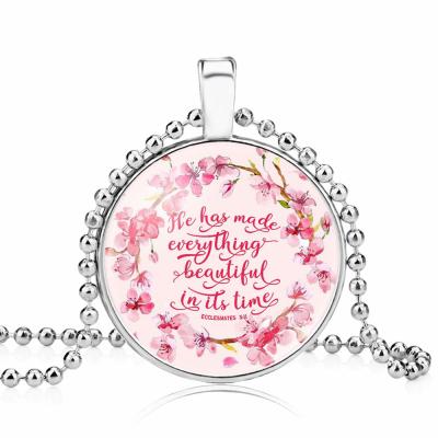 China Christian Necklace Religious Bible Verse Gift Jewelry For Women Girls (Ecclesiastes 3:11) for sale