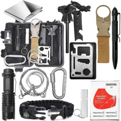 China Outdoor Camping Hiking Travel Gear Kit For Outdoor Backpack Hiking, Car AJOTEQPT EDC Tool Emergency Survival for sale