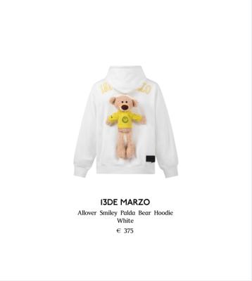 China Anti-pilling Factory Wholesale 13DE MARZO High Quality All Over Smiley Palda Bear Hoodie 13demarzo for sale