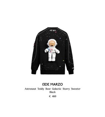 China Unisex drop shoulder anti-pilling astronaut loose Teddy Bear Galactic Starry Sweater 13demarzo sweater casual women hot sale sweater for sale