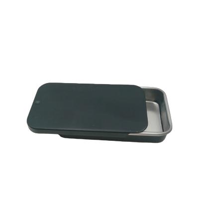 China Recyclable Perfurme Tin Recyclable Metal Tin Can Slide Lid Mini Perfume Metal Box for sale