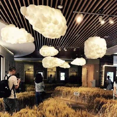 China Modern Geovancy LED lampadario polymer material E27 bulb, modern white cloud chandelier light for hotel or home decoration for sale