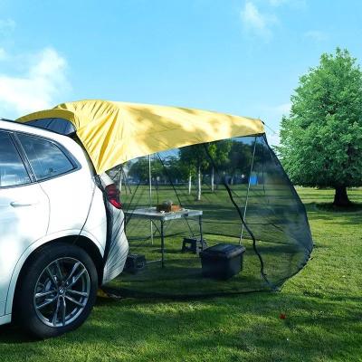 China Extended Type Trans Side Camping Car Folding Trailer Tent Mpv Portable Sunscreen Shading Large Space Portable Tent Car Tent for sale