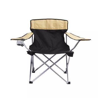 China Modern Portable Outdoor Metal Chair Side Bag Armrest Beach Furniture Extended Folding Camping Chair for sale