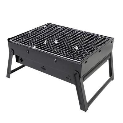 China Family Outdoor Camping Rise Displacement Black Steel Foldable Barbecue Grills Machine Portable Outdoor Table Camping Cooking Tent Wood Fire Stove for sale