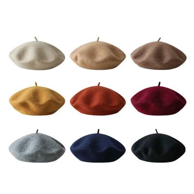 China Bordado Logo Multicolored Wool Beret Hat del OEM para los adultos en venta